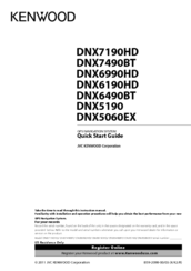 Kenwood DNX6190HD Quick Start Manual