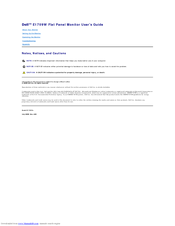 Dell E1709WFP User Manual