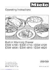 Miele ESW 4800 Operating Instructions Manual
