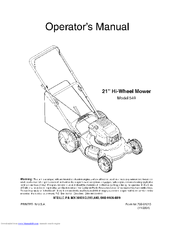 MTD 11A-549R729 Operator's Manual