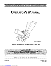 Mtd 450 Series Operator's Manual