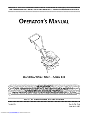 MTD 210 Series Operator's Manual