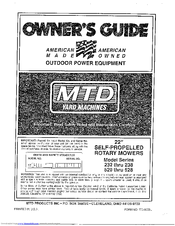 Yard Machines 528 Series Owner's Manual