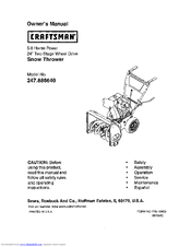 Craftsman 247.886640 Owner's Manual