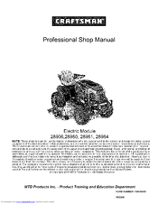 Craftsman 28906 Professional Shop Manual