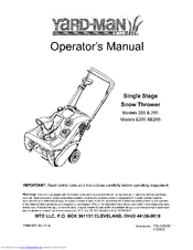 Yard-Man 285 Operator's Manual