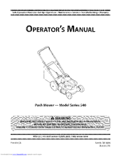 MTD 11A-54K3001 Operator's Manual