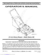 MTD 11A-439Q755 Operator's Manual