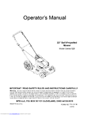 MTD 520 Series Operator's Manual