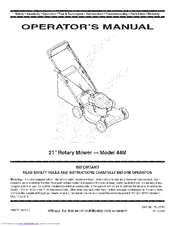 MTD 44M Operator's Manual