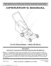 MTD 11A-429R729 Operator's Manual