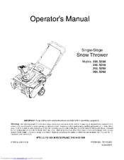 MTD 240 Series Operator's Manual