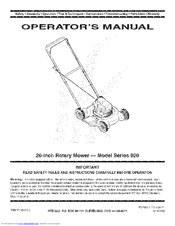 MTD 11A-021G000 Operator's Manual