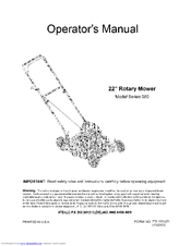 MTD 11A-084E700 Operator's Manual