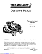 Yard Machines 679 Series Operator's Manual