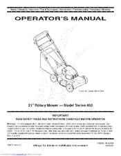 MTD 12AE469A229 Operator's Manual