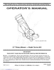 MTD 12AE469D029 Operator's Manual