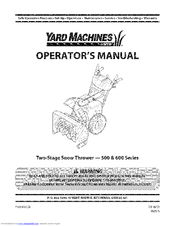 Yard Machines 500 Series Operator's Manual