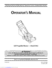 MTD 12AE46JA001 Operator's Manual