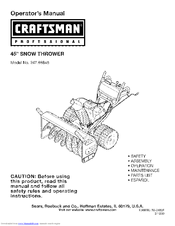 Craftsman 247.88845 Operator's Manual