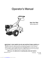 MTD 21AA415A731 Operator's Manual