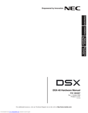 Nec 1090030 - DSX Systems PHONE SuperDisp Phone BLAC Hardware Manual