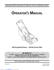 MTD Series V560 Operator's Manual