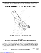 MTD 12BV829Q755 Operator's Manual