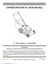 MTD 12A-566Q795 Operator's Manual