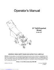 MTD 997 Operator's Manual