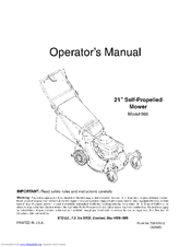 MTD 986 Operator's Manual