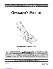 MTD 18M Operator's Manual