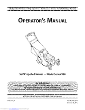 MTD 12A-989Q795 Operator's Manual