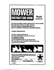 Murray 20406X9A Instruction Book