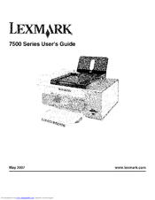 Lexmark 7550 Series User Manual