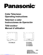 Panasonic CT-F2943L Operating Instructions Manual