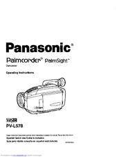 Panasonic Palmcorder PalmSight PV-L578 Operating Instructions Manual