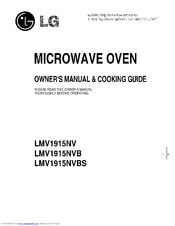 LG LMV1915NVBS Owner's manual & cooking guige Owner's Manual