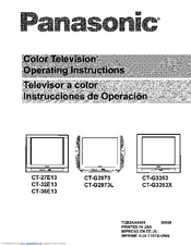 Panasonic CT-27E13 Manual