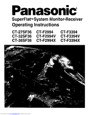 Panasonic SuperFlat CT-F3394 Operating Instructions Manual