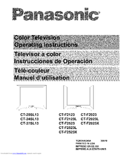 Panasonic CT-F2523 Manual