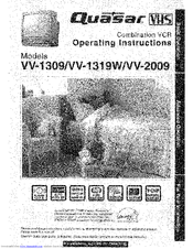 Quasar VV1319W MONITOR/VCR Manual