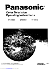 Panasonic CT-32D32 Operating Instructions Manual