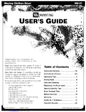 MAYTAG MD-31 User Manual