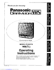 Panasonic OmniVision PV-M2776 Operating Instructions Manual