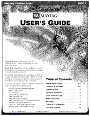 MAYTAG MD-21 User Manual