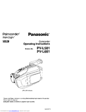 Panasonic Palmcorder PalmSight PV-L681 Operating Instructions Manual