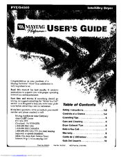 MAYTAG Perfoma PYG4500 User Manual