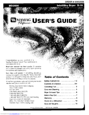 MAYTAG Performa MD3500 User Manual