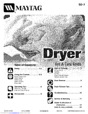 MAYTAG SD-7 Use & Care Manual